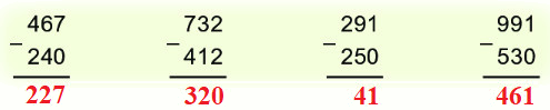Bài 61. Phép trừ (không nhớ) trong phạm vi 1000 0 2