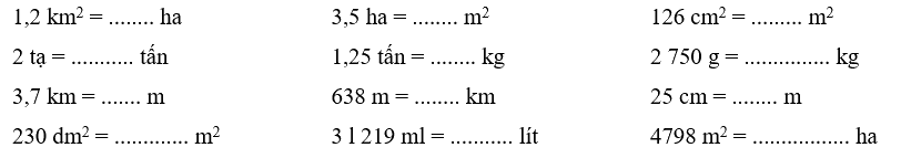 Đề cương ôn tập học kì 1 Toán 5 - Kết nối tri thức 8