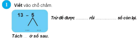 Giải bài: 13 trừ đi một số (trang 61) Vở bài tập toán 2 - Chân trời sáng tạo 1