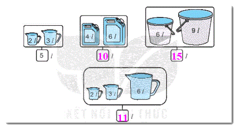 Giải bài 16: Lít (tiết 2) trang 62, 63 Vở bài tập toán 2 - Kết nối tri thức với cuộc sống 2