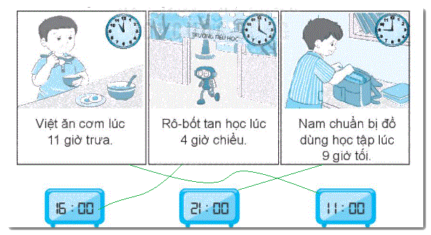 Giải bài 29: Ngày - giờ, giờ - phút (tiết 1) trang 106 Vở bài tập toán 2 - Kết nối tri thức với cuộc sống 4