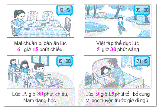 Giải bài 29: Ngày - giờ, giờ - phút (tiết 2) trang 108 Vở bài tập toán 2 - Kết nối tri thức với cuộc sống 6