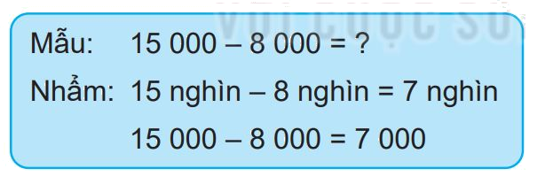 Giải bài 64: Phép trừ trong phạm vi 100 000 (tiết 1) trang 70 vở bài tập Toán 3 - Kết nối tri thức với cuộc sống 4