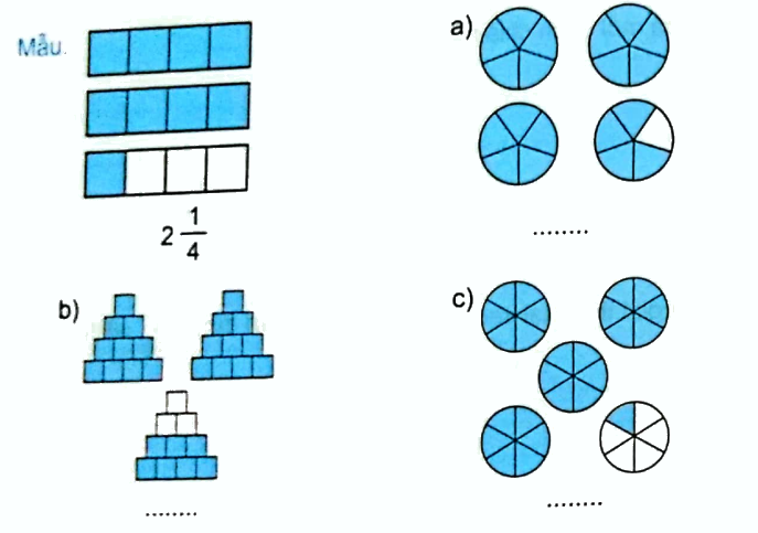 Giải bài 7: Hỗn số (tiết 1) trang 24, 25 vở bài tập Toán 5 - Kết nối tri thức 1