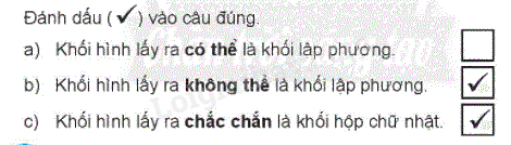Giải bài: Có thể, chắc chắn, không thể (trang 110) Vở bài tập toán 2 - Chân trời sáng tạo 5