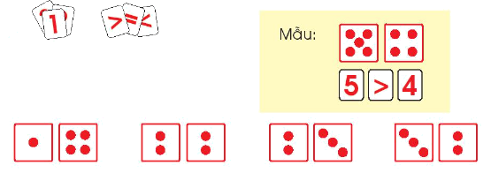 Toán lớp 1 trang 35 - Các dấu =, >, < - SGK Chân trời sáng tạo 1