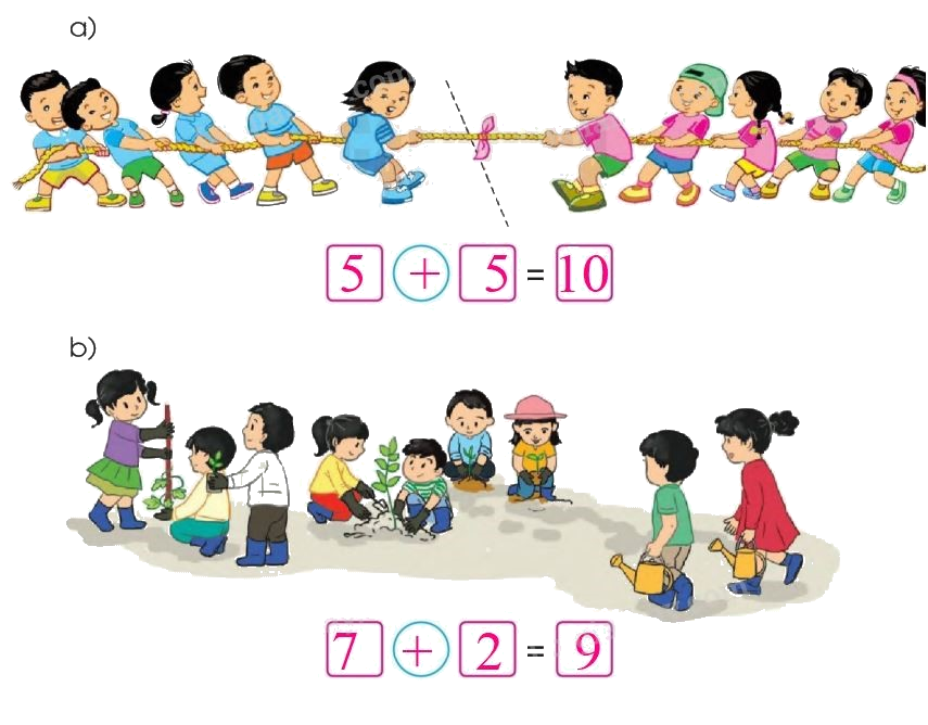 Toán lớp 1 trang 48 - Phép cộng trong phạm vi 10 (tiếp theo) - SGK Cánh diều 6