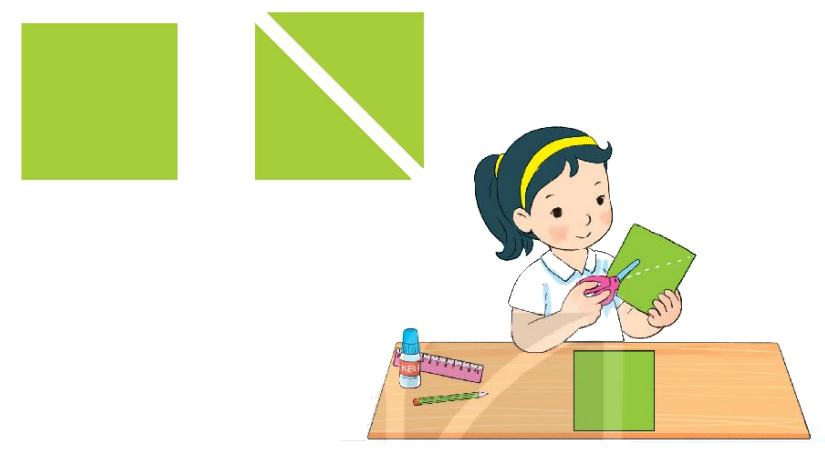 Toán lớp 1 trang 50 - Bài 8: Thực hành lắp ghép, xếp hình - SGK Kết nối tri thức 0 1