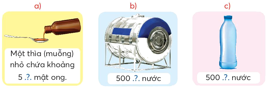 Toán lớp 3 trang 24 - Mi-li-lít - SGK Chân trời sáng tạo 8