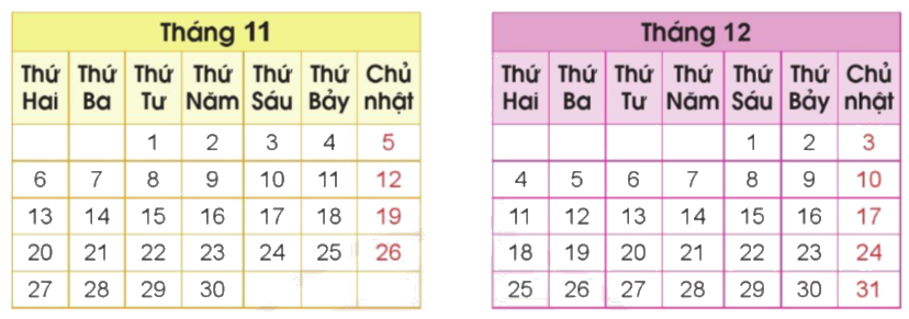 Toán lớp 3 trang 46 - Tháng - năm - SGK cánh diều 1