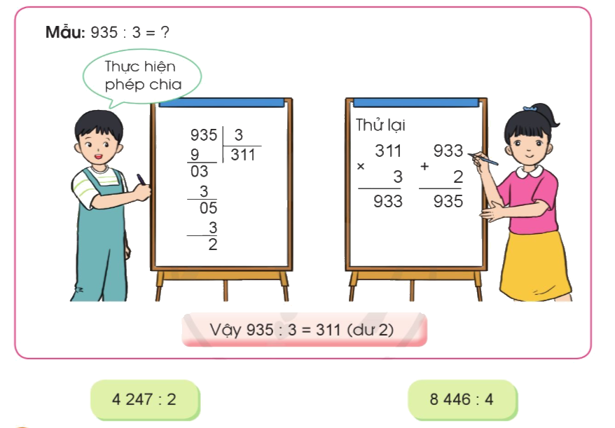 Toán lớp 3 trang 65 - Chia cho số có một chữ số trong phạm vi 100 000 - SGK Cánh diều 4