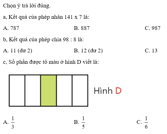 Toán lớp 3 trang 69 - Em làm được những gì - SGK Chân trời sáng tạo 8