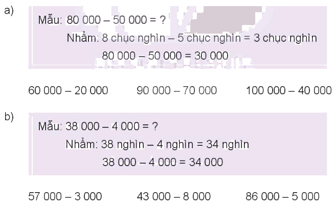 Toán lớp 3 trang 72 - Phép trừ trong phạm vi 100 000 - SGK Kết nối tri thức 6