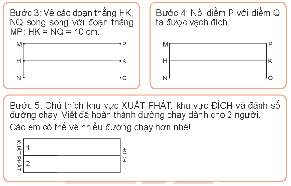 Toán lớp 4 trang 101 - Bài 30: Thực hành và trải nghiệm vẽ hai đường thẳng song song - SGK Kết nối tri thức 11