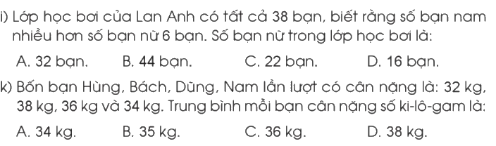 Toán lớp 4 trang 116 - Bài 52: Ôn tập chung - SGK Cánh diều 3
