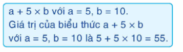 Toán lớp 4 trang 24 - Bài 17: Biểu thức chứa hai chữ - SGK Bình Minh 3