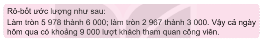 Toán lớp 4 trang 27 - Bài 45: Thực hành và trải nghiệm ước lượng trong tính toán - SGK Kết nối tri thức 0 1