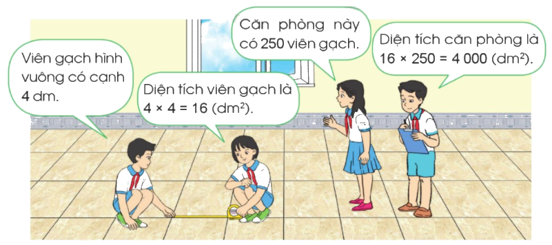 Toán lớp 4 trang 36 - Bài 68: Đề-xi-mét vuông - SGK Cánh diều 4