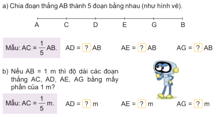 Toán lớp 4 trang 53 - Bài 54: Phân số và phép chia số tự nhiên - SGK Kết nối tri thức 14
