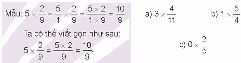 Toán lớp 4 trang 87 - Bài 63: Phép nhân phân số - SGK Kết nối tri thức 4 1