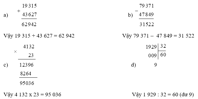 Toán lớp 4 trang 89 - Bài 92: Ôn tập về số tự nhiên và các phép tính với số tự nhiên - SGK Cánh diều 5