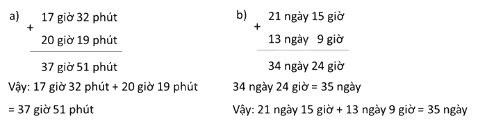 Toán lớp 5 Bài 128. Phép cộng số đo thời gian - SGK Bình Minh 1