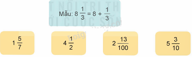 Toán lớp 5 Bài 7. Hỗn số - SGK kết nối tri thức 3