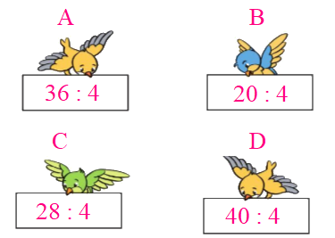 Trắc nghiệm Bài 6: Bảng nhân 4, bảng chia 4 Toán 3 Kết nối tri thức 0 9
